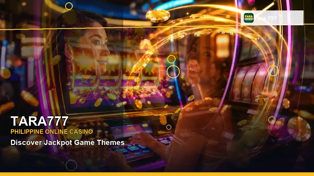 TARA777 lucky reels online slot games featuring an adult Filipina casino host with a left-diagonal composition — view 2