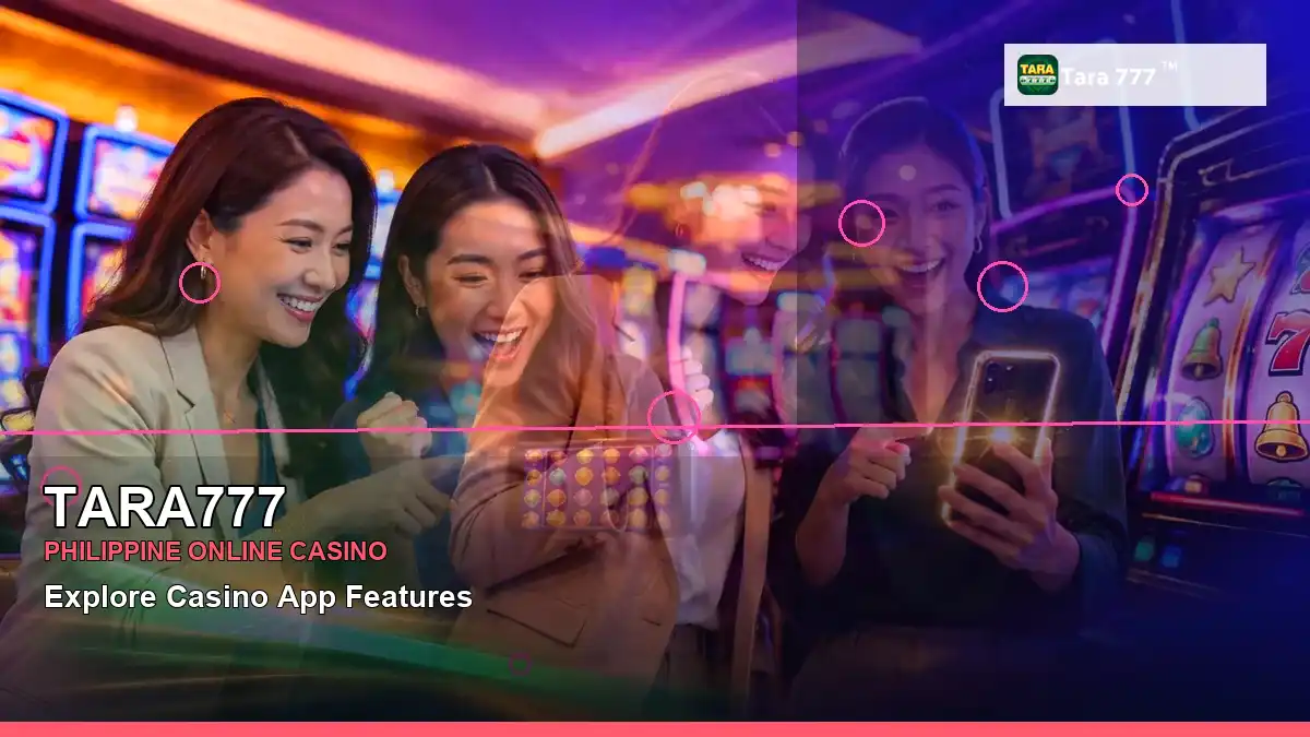 TARA777 party online slot games in a right-diagonal scene for the TARA777 brand search, casino access, games, account help