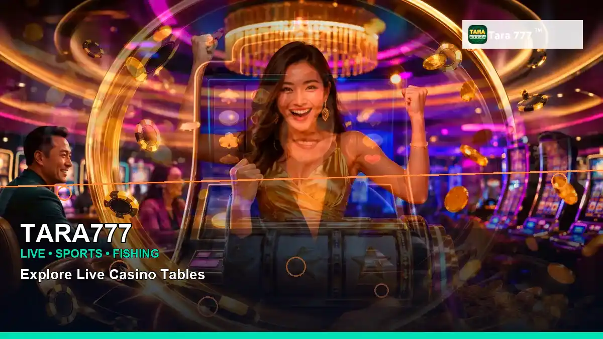 TARA777 high-energy casino cashback rewards in a centered layout for Philippine players